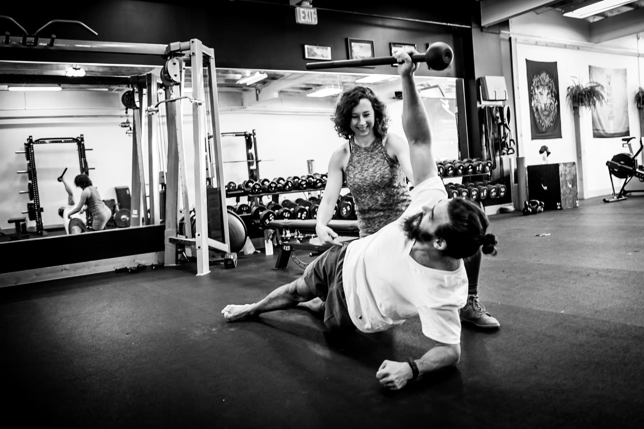 Physiotherapy training session